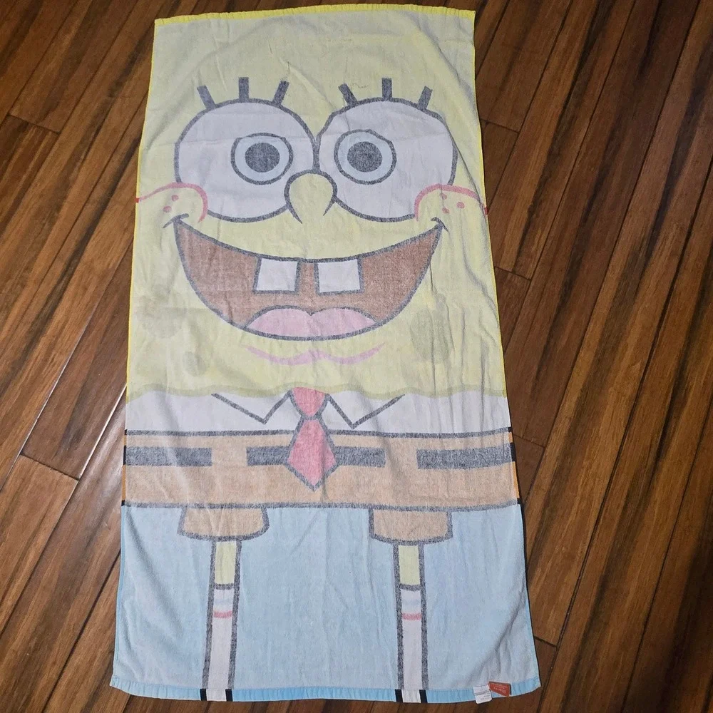 Vintage 2009 SpongeBob SquarePants Beach Towels Cotton Sherry Nickelodeon Y2K